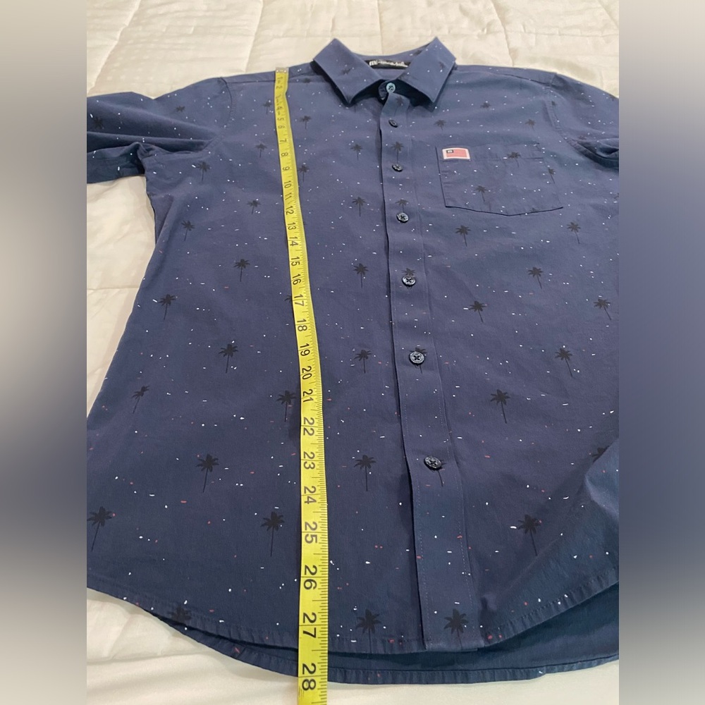Travis Mathew Valley Forge button-up shirt patriotic splatter print - Picture 6 of 6